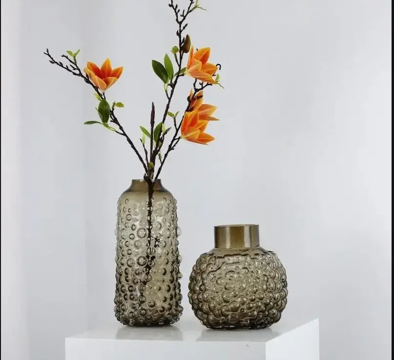 Glass Vase Decoration Living Room Table Crafts Home Hydroponic Dried Flower Arrangement Art