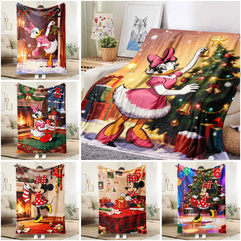 

Disney Daisy Duck Christmas Tree Blanket Soft Flannel Throw Sofa Bed Cover Gift