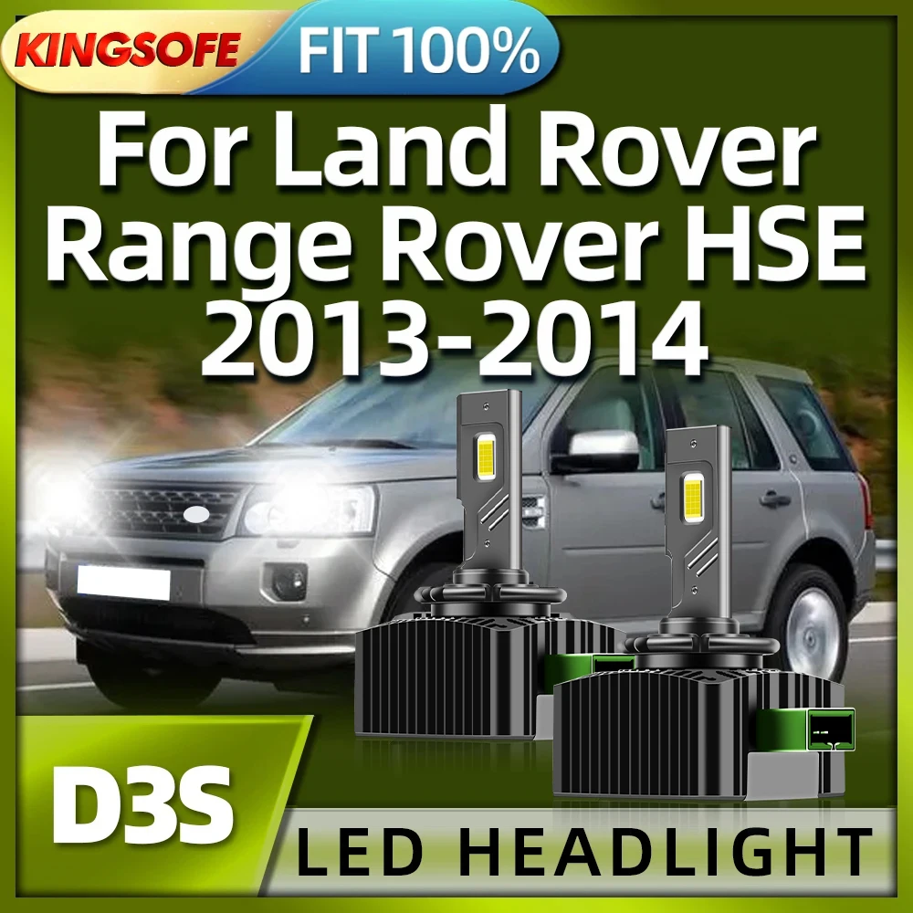 KINGSOFE LED Headlights D3S 120W Super Bright Car Bulbs 6000K Auto Headlamp For Land Rover Range Rover HSE 2013 2014