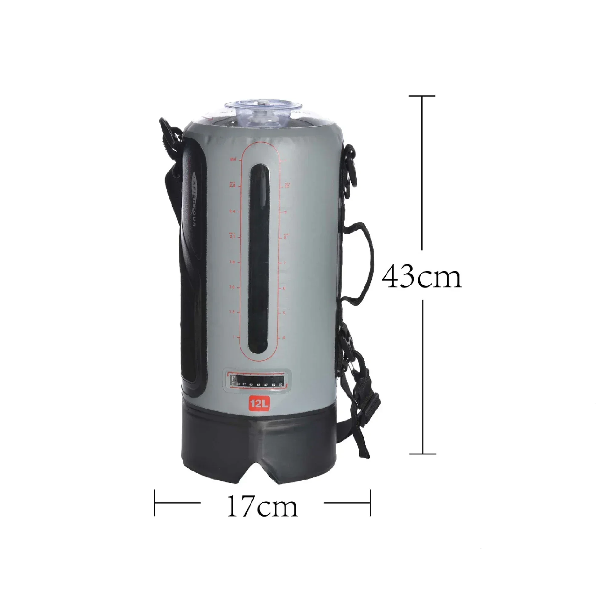 12L Camping Shower Footpress Multi-function Outdoor Portable Pump Pressure Shower