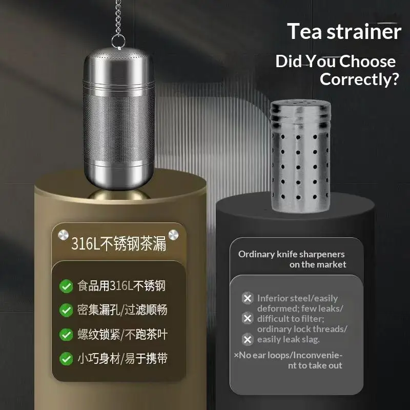 Stainless Steel Tea Infuser Strainer Fine Mesh Spice Seasoning Ball Strainer Teapot Coffee Filter For Tea Leaves Teaware