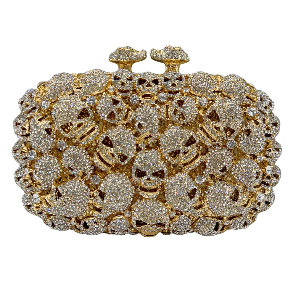 

Клатч с мотивом черепа, вечерняя женская сумка в готическом стиле. Кошелек OEM Custom Edgy, низкий минимальный заказ оптом от прямой продажи с фабрики