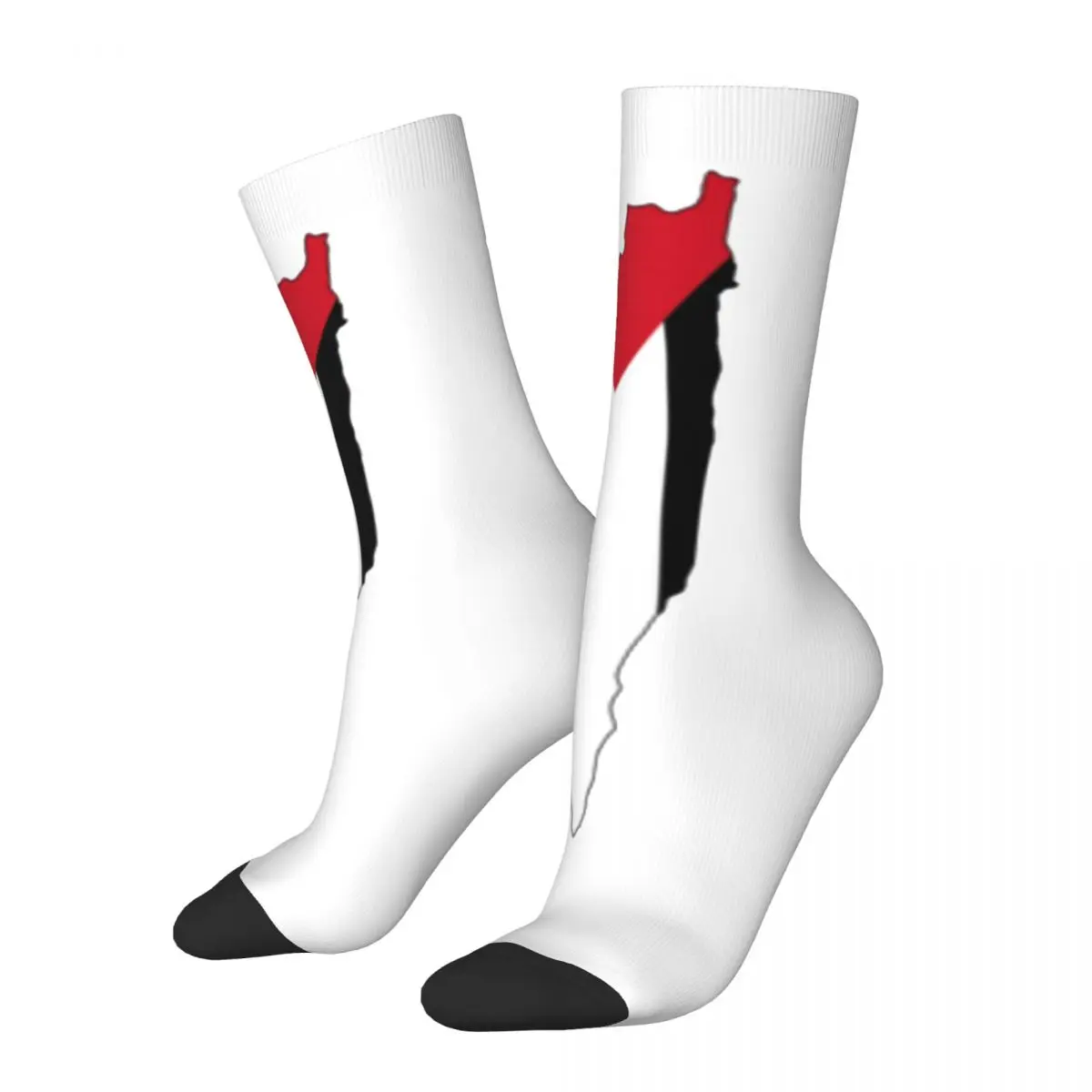 

Map Socks Flag of Palestine Elegant Stockings Unisex Quality Climbing Socks Autumn Custom Anti Slip Socks