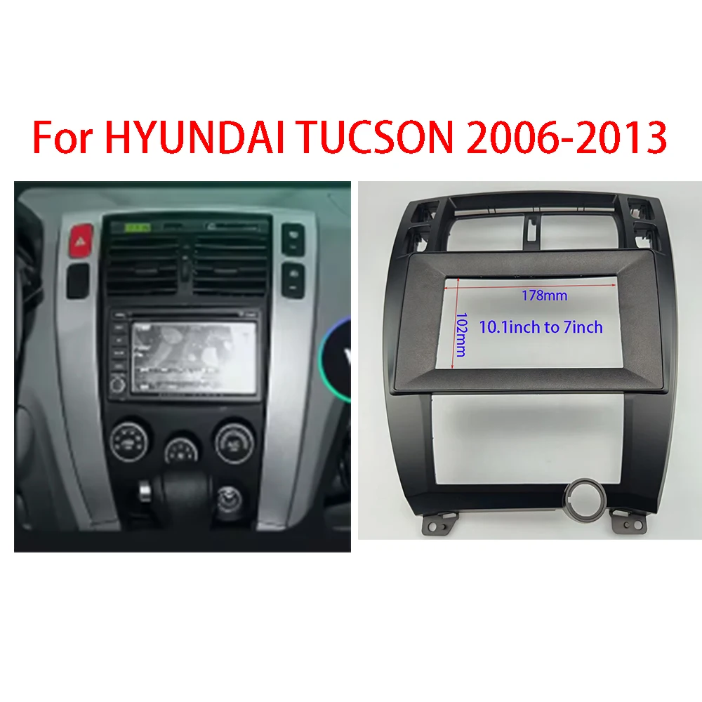 For 2006-2013 HYUNDAI TUCSON (7/9/10.1 INCH) Car Radio Fascias Android GPS MP5 Stereo Player Head Unit Panel Dash Frame Installa - Detail 1