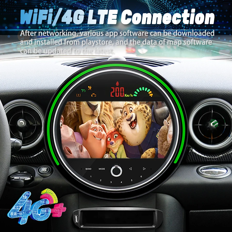 For BMW Mini R56 2007-2010 Car Radio 9inch Android 13 Navigation Wireless Carplay GPS Video Stereo Screen Multimedia 8GB + 256GB