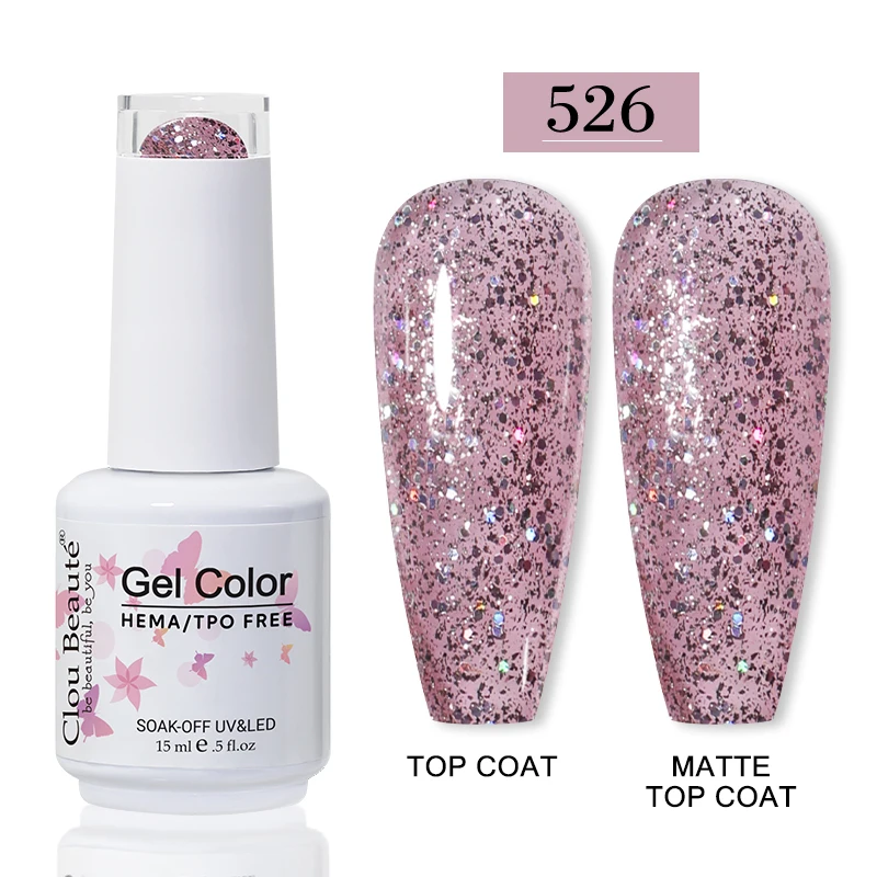 Clou Beaute HEMA TPO FREE Gel-Nagellack, semipermanenter Hybrid, schwarz, rot, Gel-Nagellack, Nagelkunst, UV-Nagellack, emaillierter Lack