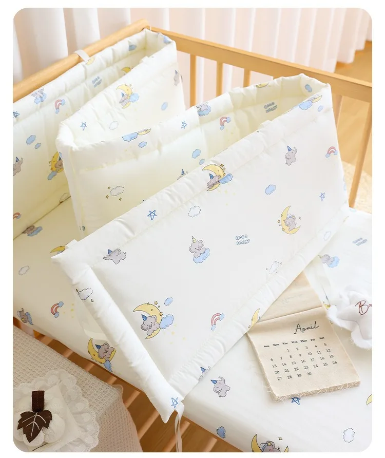 Krippe Bumpe Weiche Reine Baby Bettgitter Wrap Anti-Kollisionsstreifen für Baby Bettgitter Spleißen Bett Schutz Abdeckung Baby Bett Stoßstange – Detail 21