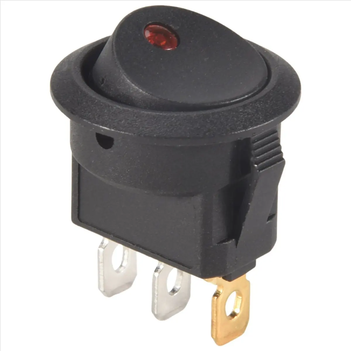 TCE 12V LED Inverter Rocking Rocker Switch ROUND SPST for BOAT Car Red