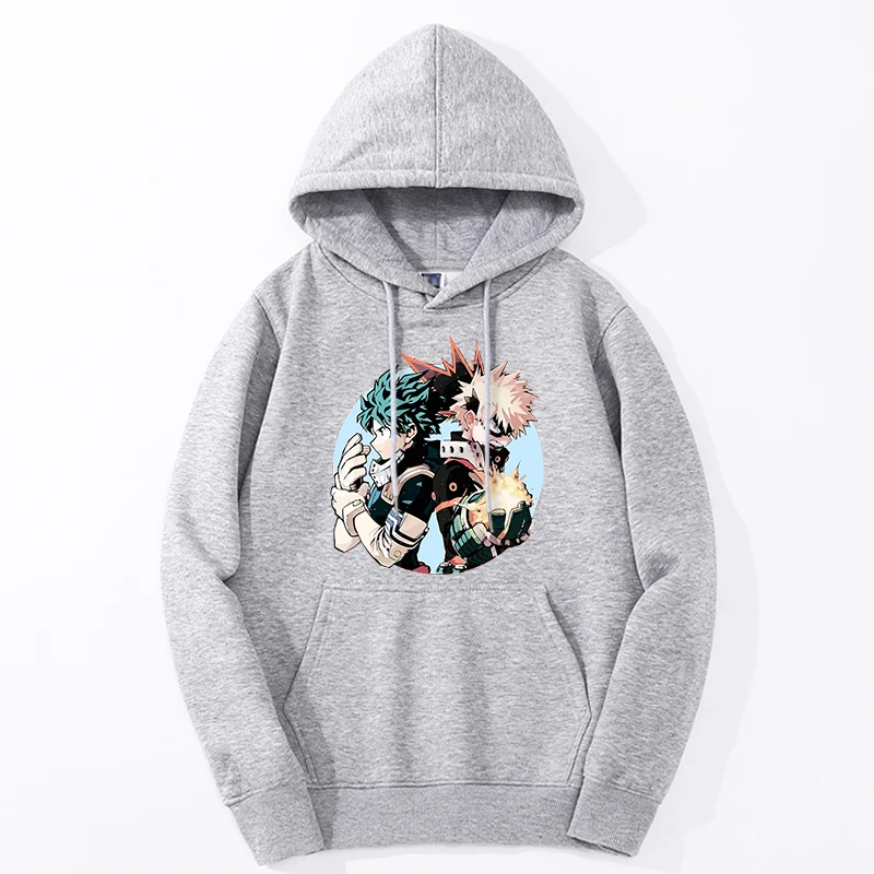 Japonia Anime Bakugou bluza z grafiką moda polar Harajuku sweter na ubrania mój bohater akademicki bluza z kapturem zimowy dla mężczyzn