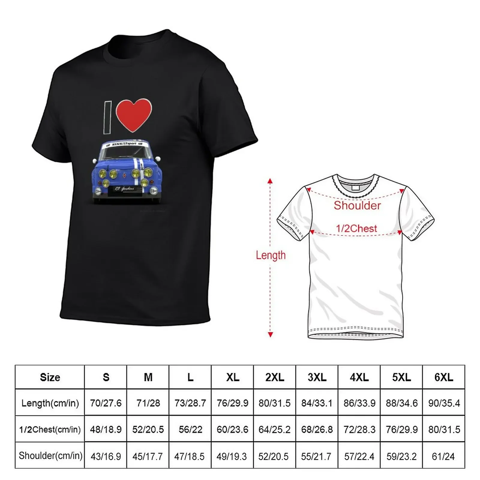 I Love R8 Gordini T-Shirt designer shirts vintage t shirts blacks black t shirts for men