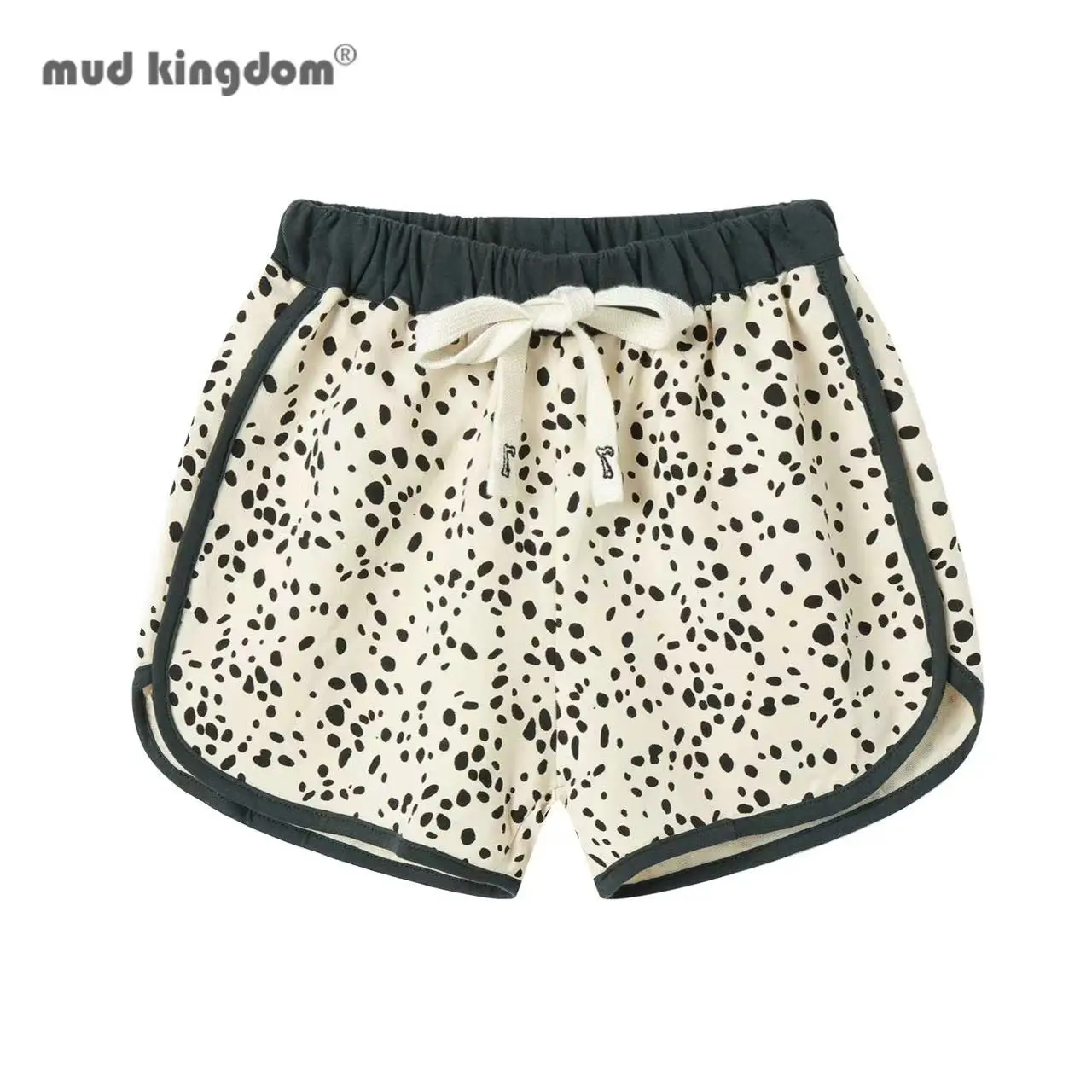 LittleSpring Girls Shorts with Drawstring Pull On Leopard Dots Print Elastic Waist Fashion Kids Summer Clothes Short Pants