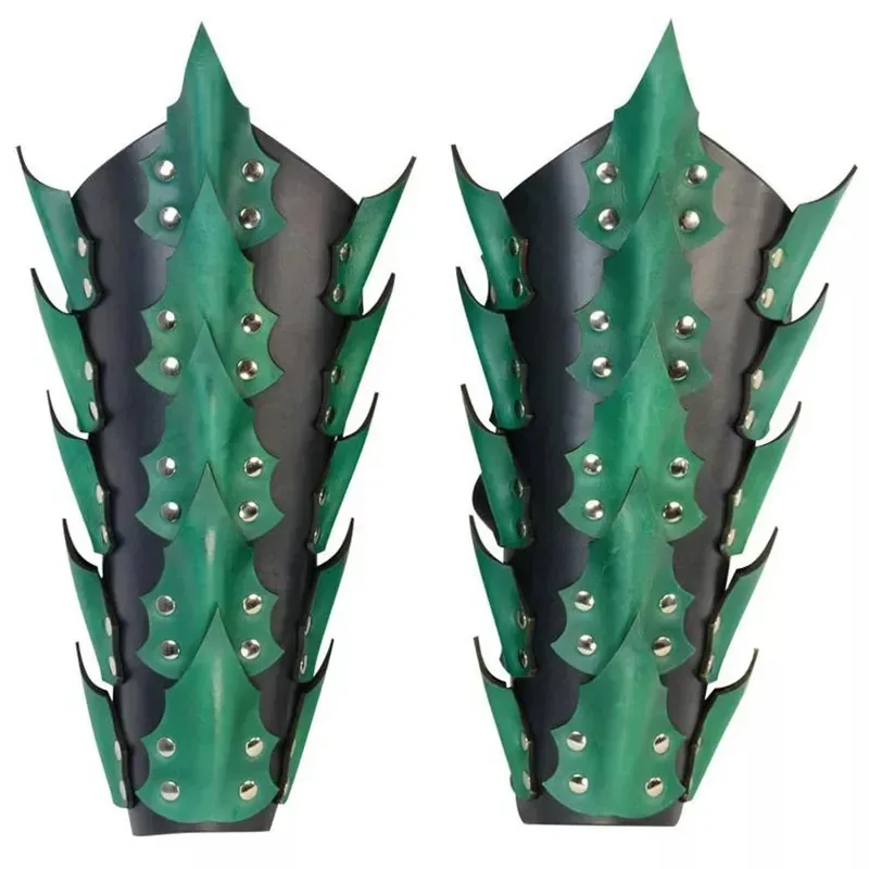 Средневековый стимпанк винтажный викинг рыцарь воин ЛАРП косплей браслет из ПУ кожи масштабная броня театральный костюм реквизит