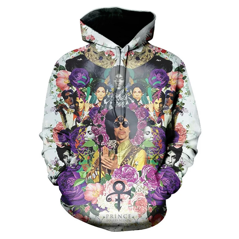 

2023 New Singer Prince Rogers Nelson 3D Print Hoodie Men Women Sweatshirts Fashion Harajuku Style Casual Tracksuit Drop Shipping