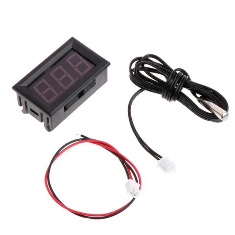 DC5V~12V  Mini Digital LED Thermometer For Car Temperature Monitor Panel Meter Measuring Range -50~110°C With Temperature Probe