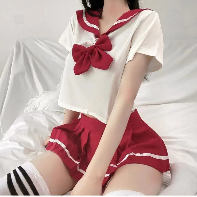 Role-Playing Lingerie Seductive Cute Short Skirt College Style Nightclub Sailor Suit