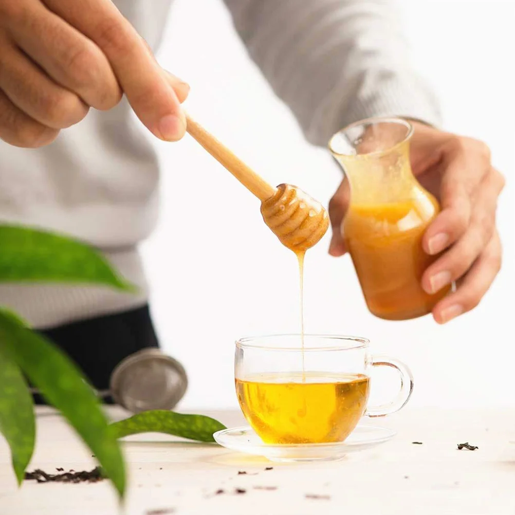 

18Pcs Honey Stirring Stick Creative Wooden Spiral Design for Coffee Tea Milk Sugar Mixing Drink Stirrer Cafe Bar Home