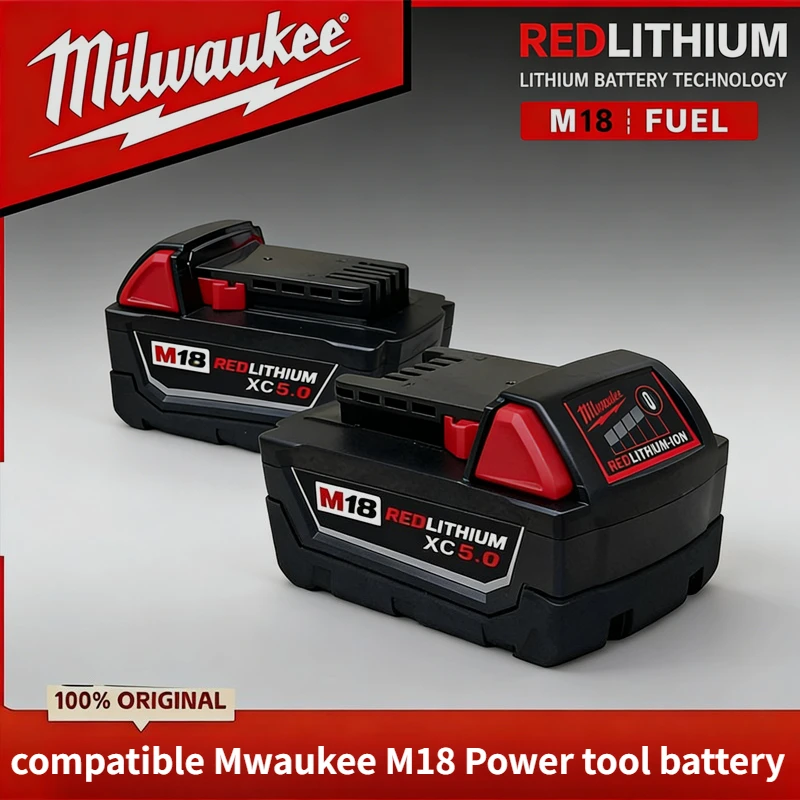 

18V 5.0Ah 6.0Ah Original Lithium ion Tools Battery For Milwaukee M18 High Power Long Cycle Life Long-lasting Durable.