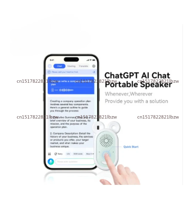 4.0 wireless ChatGPT, Wi-Fi operation, AI models, intelligent translator, intelligent microphone with speakers