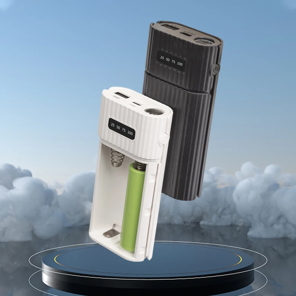18650 21700 DIY Power Bank Box No Soldering PD Multi-protocol Fast Charging 18650 21700 USB Power Bank Box Excluding Battery