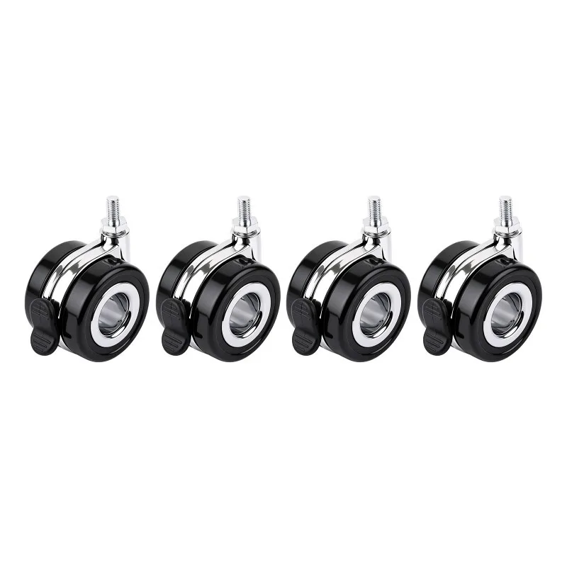 homerack-25inch-60mm-hollow-caster-wheel-kit-with-brake-includes-4-caster-wheels-compatible-with-standard-m8-threaded-hole