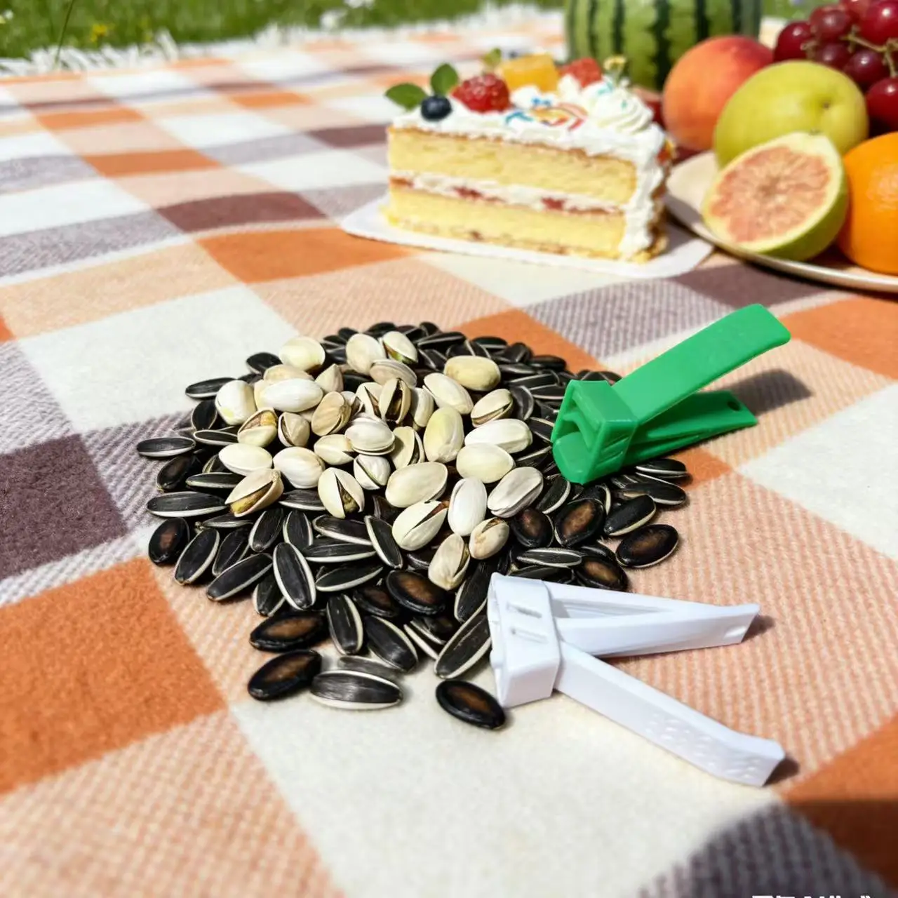 Portable Plastic Pistachio Opener Clip Spring Loaded Nut Shell Cracker Small Handheld Pistachio Shell Remover Tool for Daily