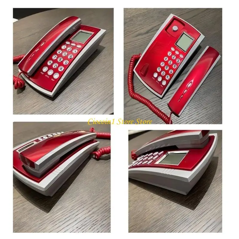 A3PC KX~071 Corded Telephone with LCD Display Landline Phone Support Wall Mount and Desktop Telephones LCD Display and Redail
