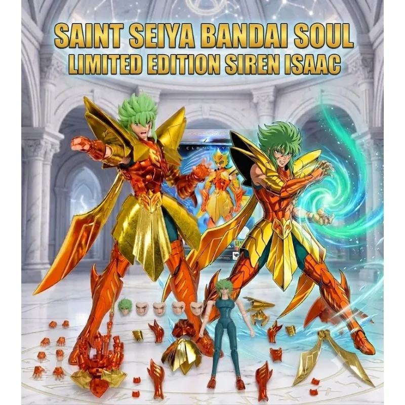 

Saint Seiya 100% Authentic Bandai Soul Limited Edition Siren Isaac Sea Warrior Metal Armor Cloth Myth EX Collectible Figure