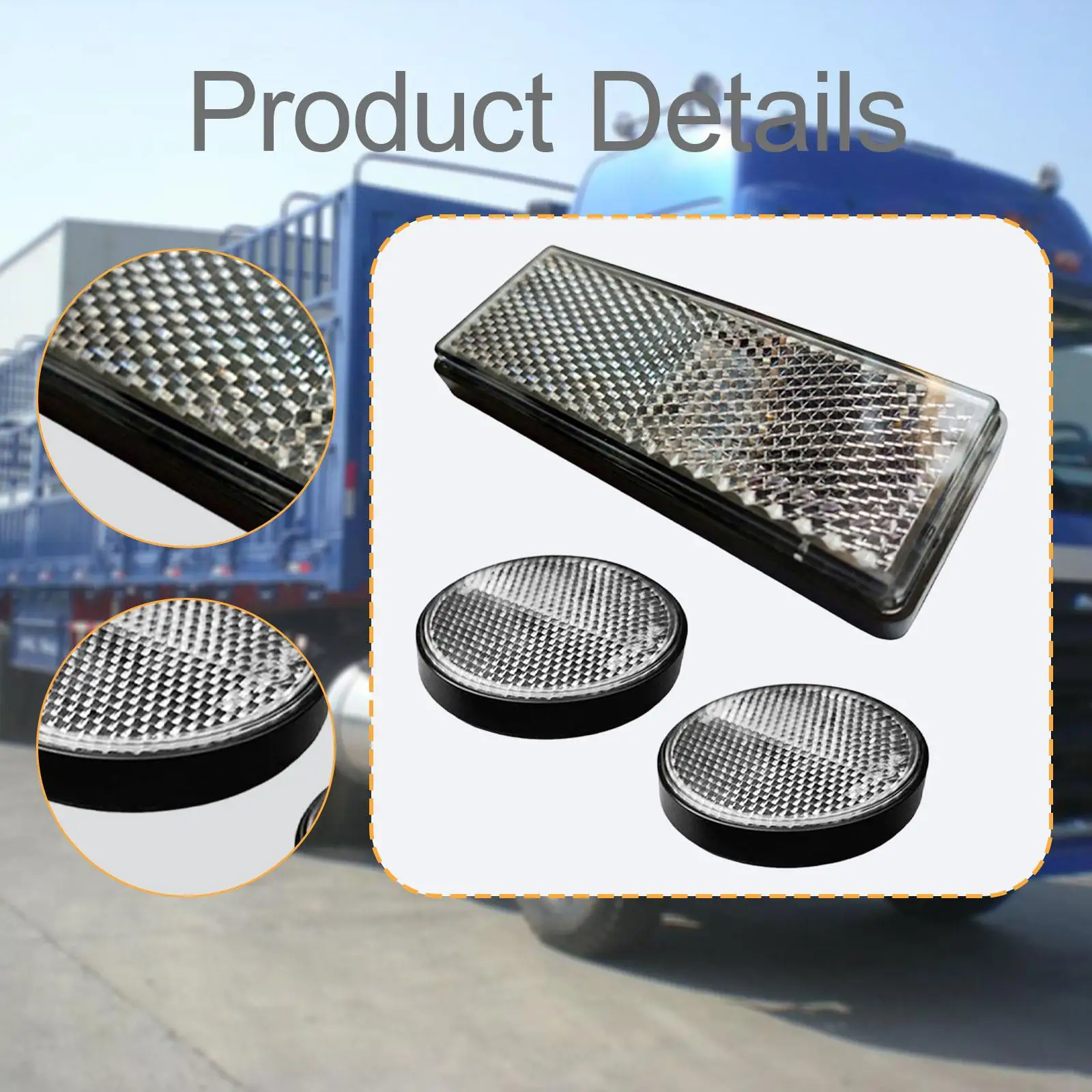 3x refletores noturnos de carro de alta visibilidade para veículos de mochilas de scooter