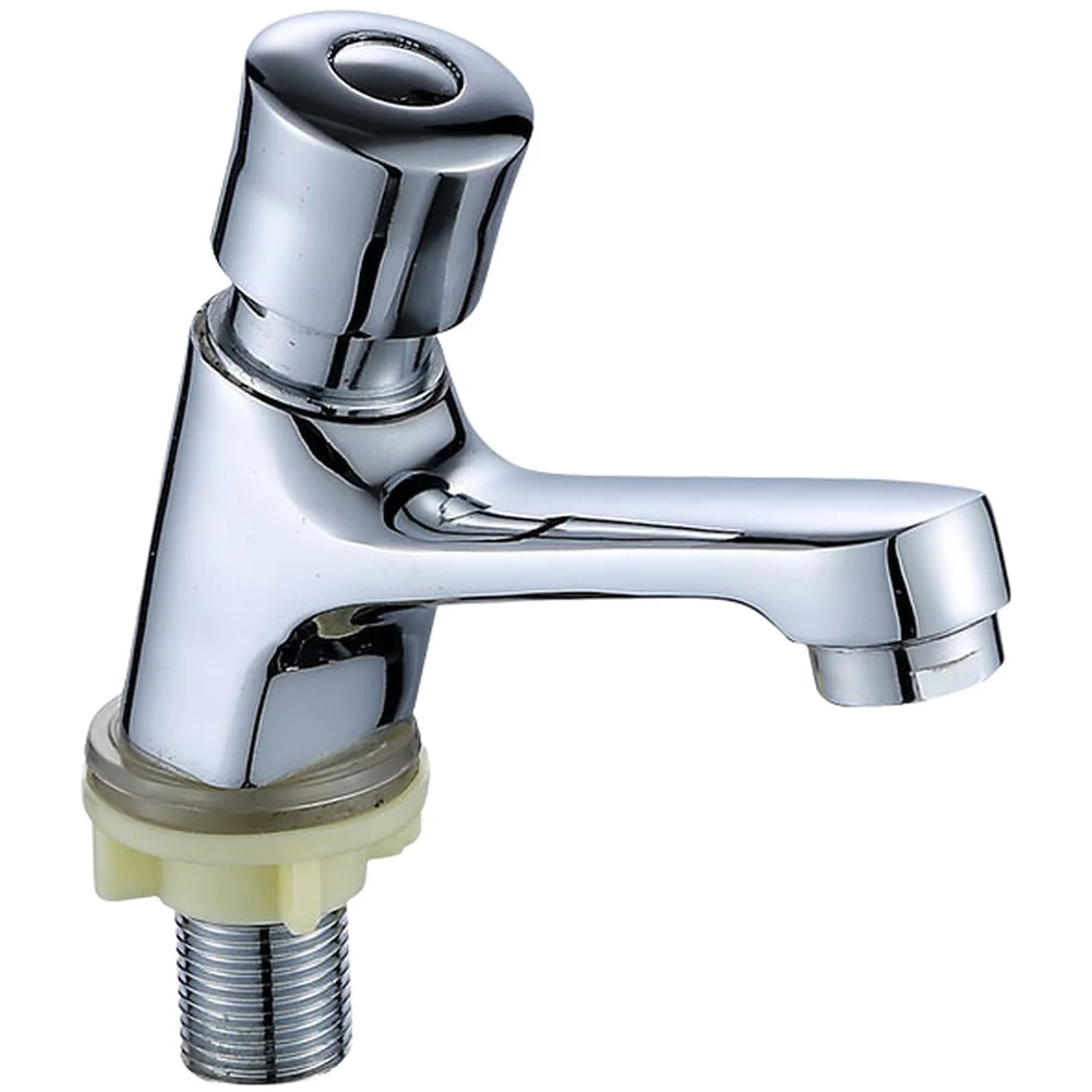 Modern Wall‑Mounted Copper Basin Faucet, Single Cold Water Tap With Time‑Delay Press Control For Bathroom Daily Use