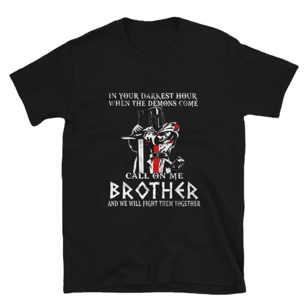 

The Templar summoned my brother to fight against the Dark Knight Devil's summer cotton O-neck short-sleeved T-shirt