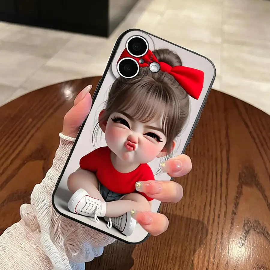 Funda Phone Cover Phone Case for Apple iPhone 17 Pro Max 12 14 13 XR XS MAX 16 15 Pro 7 8 11 17e Air Cartoon Girl  view 5