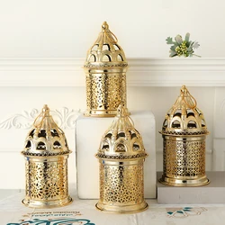 1PC Ramadan Lanterns Hollow Pattern Lamp Mubarak With Music Lights For Home Muslim Islam Festival Party Supplies Ramadan Decor