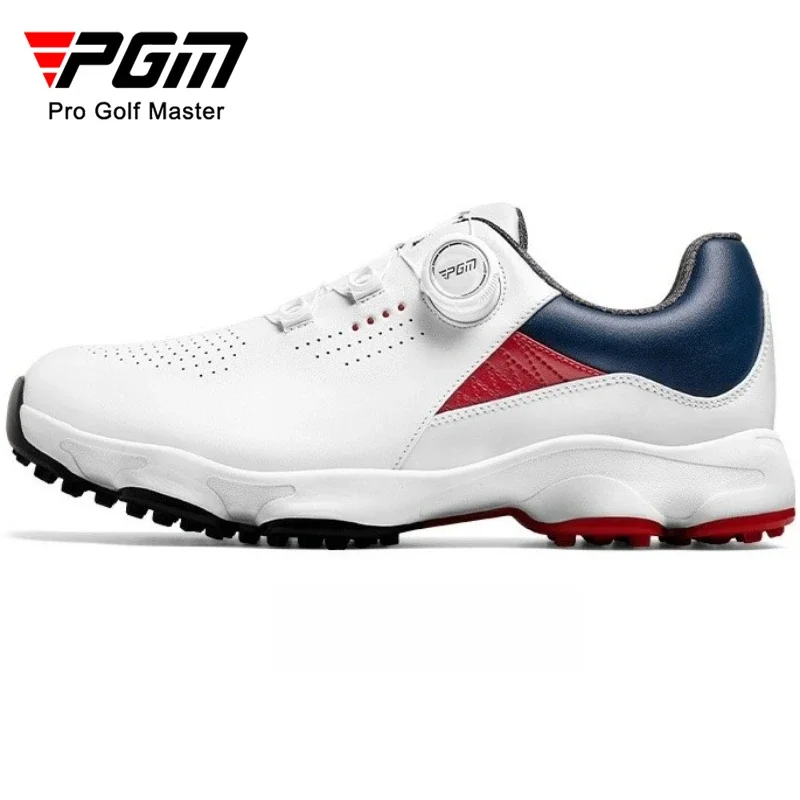 PGM Golf Shoes Men Summer Outdoors Sports Casual Sneakers Shock Absorbent Bottom Knob Lace Anti Slip Breathable XZ422