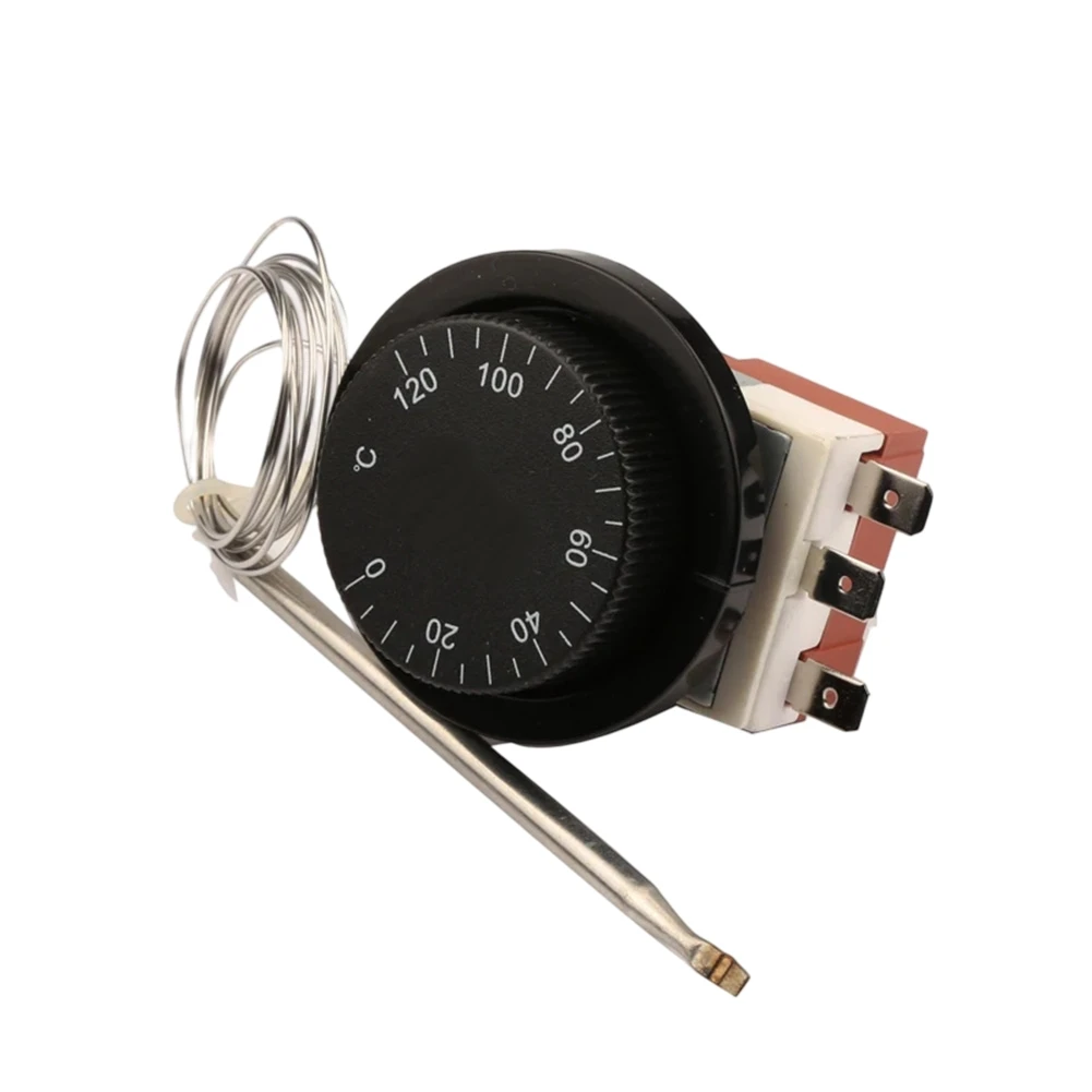 0-120C Capillary Thermostat 3Pin Mechanical Temperature Controller Switch For Water Heater Refrigerator Deep Fryer Accessories