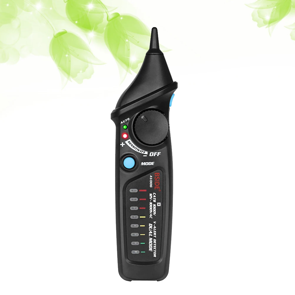 

Contactless Voltage Tester 8 LED Indicator Auto Manual Mode Live Wire Detection Voltage Measurement Instrument