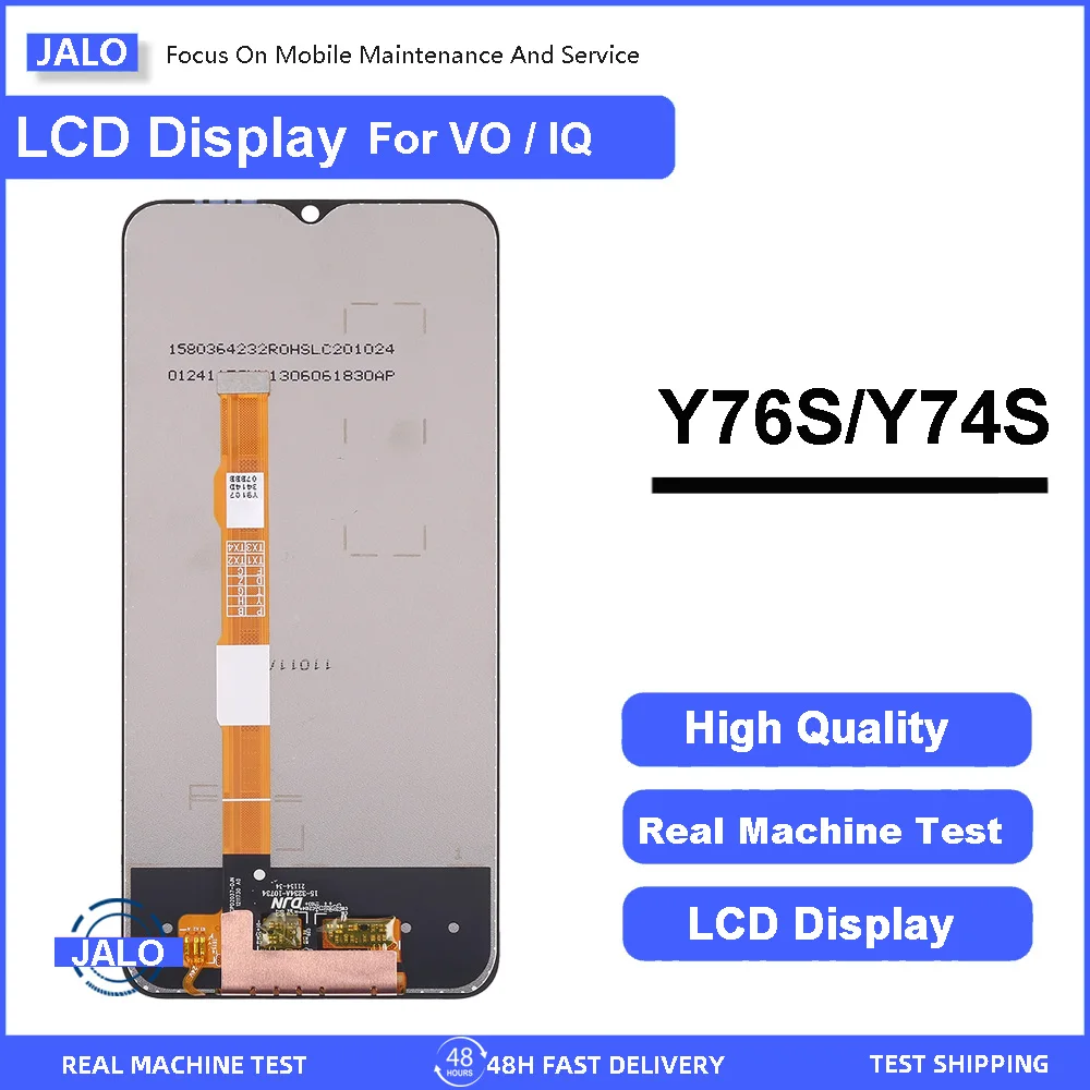 JALO Mobile Phone LCD Screen for VIVO Y76S Y74S Y36 Y36M Y36S S1 V15 V2009 V2248 V1831A Display Touch LCD Panel Replacement