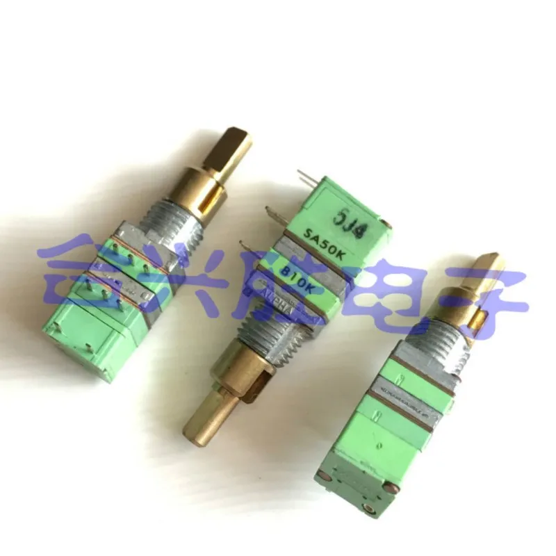 1 Piece Dual Shaft Duplex Precision Potentiometer A50K B10K Walkie-talkie Volume Switch Channel Two-in-one