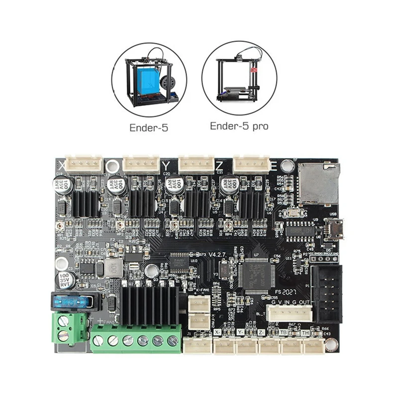 V4.2.7 Silent Mainboard 3D Printer Motherboard TMC2225 Driver for -5 -5 Pro [No.3 Elnic]