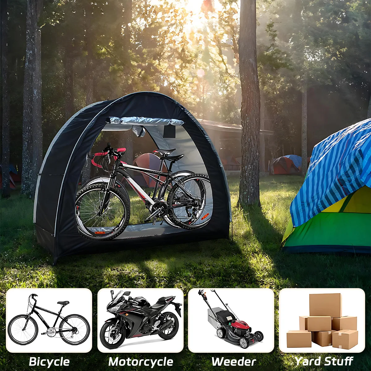

Утолщенная портативная палатка-укрытие из оксфордской ткани для велосипедов, для активного отдыха, походов, велопрогулок, кемпинга и путешествий