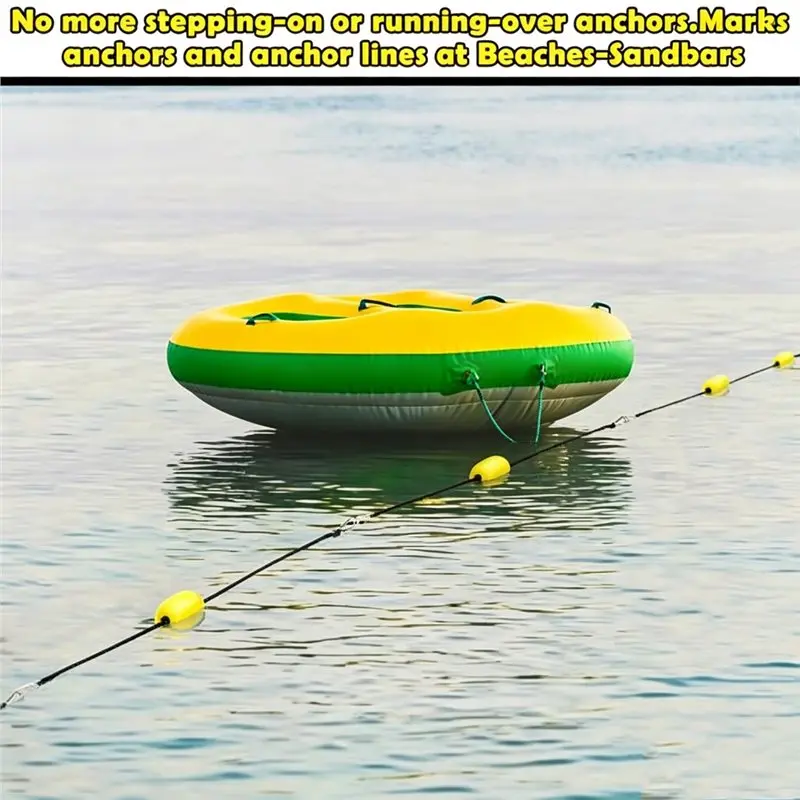RTENTE-Anchor Buoy Float 4 Pcs Buoy Float Marker Includes Bungee Cord& Clip For Pool For Marine Fishing Boat,Water Ski Ropes