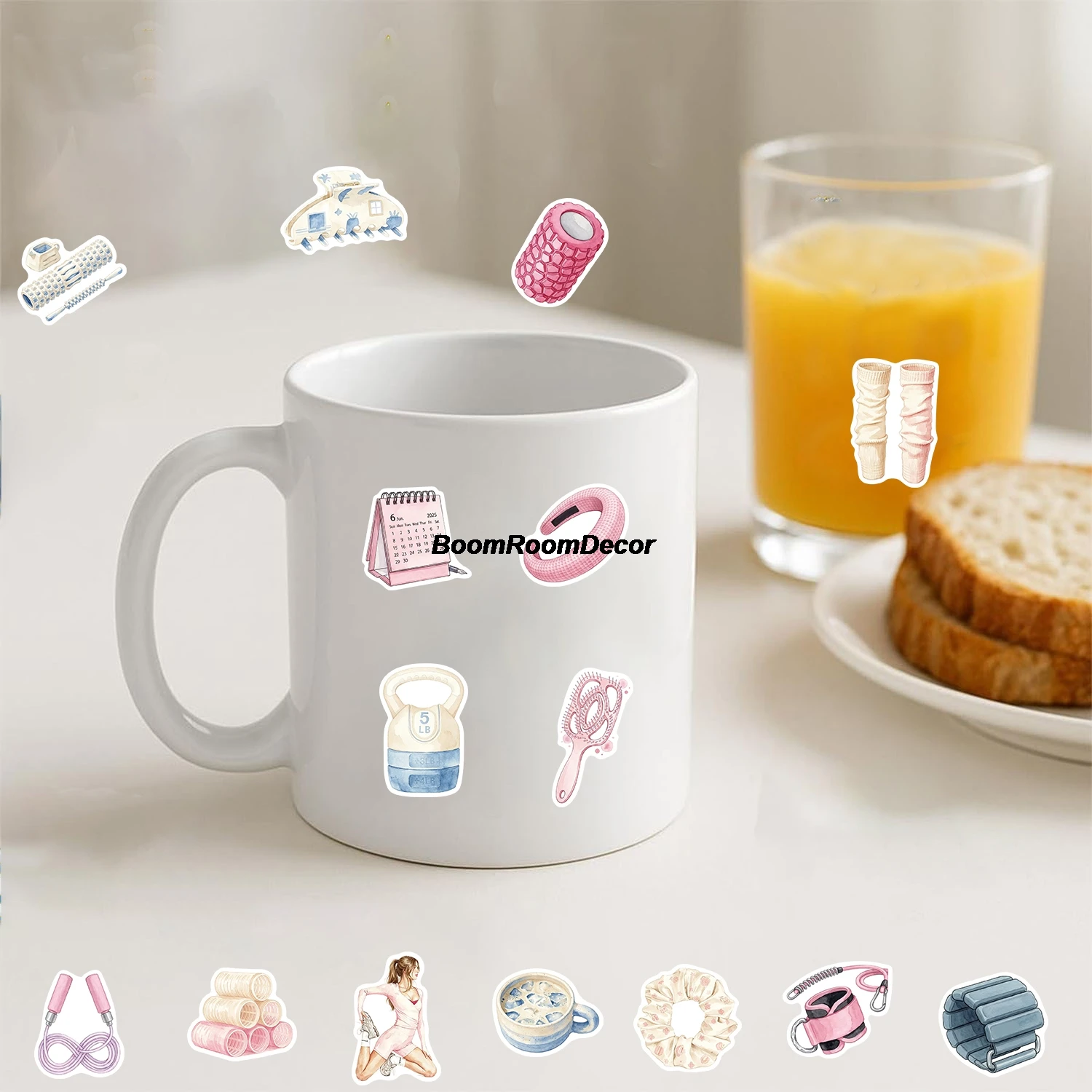 50PCS Pink Life Sticker Notebook Water Cup Motorcycle Aesthetic Luggage Guitar Waterproof Luggage PVC Classic Decal