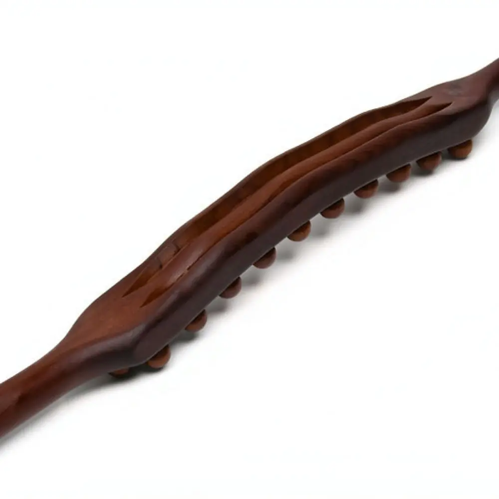 Natural Beech Wood Meridian Roller Stick For Full Body Relaxation Massage Manual Carbonized Health Care Scraping Wand