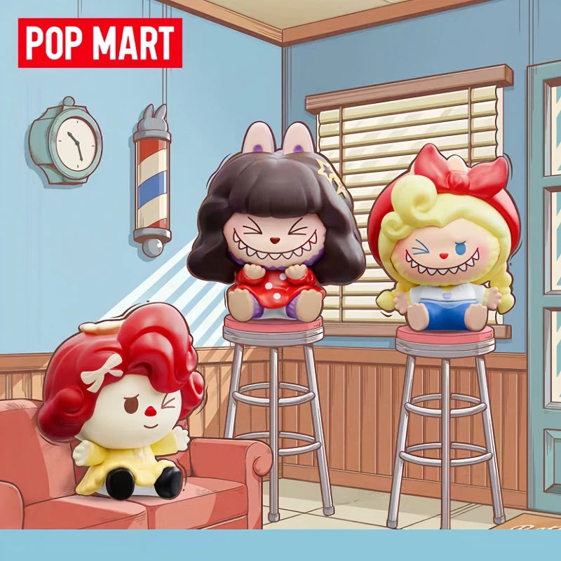 Hot Selling Genuine Popmart Labubu The Monsters Retro Hair Salon Series Cute Blind Box Desktop Ornaments Collection Gift Toys view 3