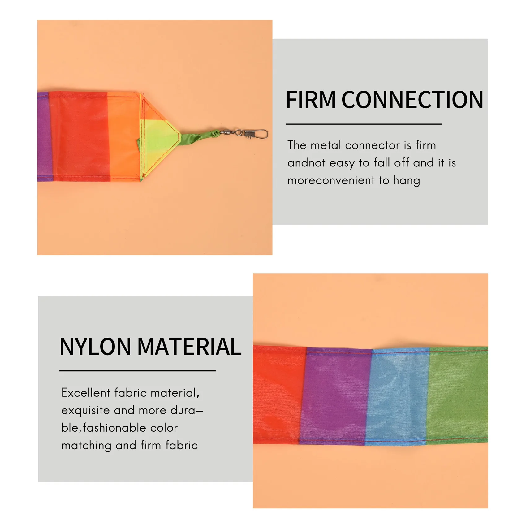 ذيل طائرة ورقية من النايلون للأطفال ، ملحق لعبة خط قوس قزح ، سوبر