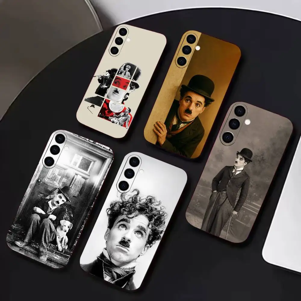 Charles Spencer Chaplin Modern Times  Phone Case Black Soft Silicone TPU For Samsung A72,A51,A70,A71,A53,A52,A73