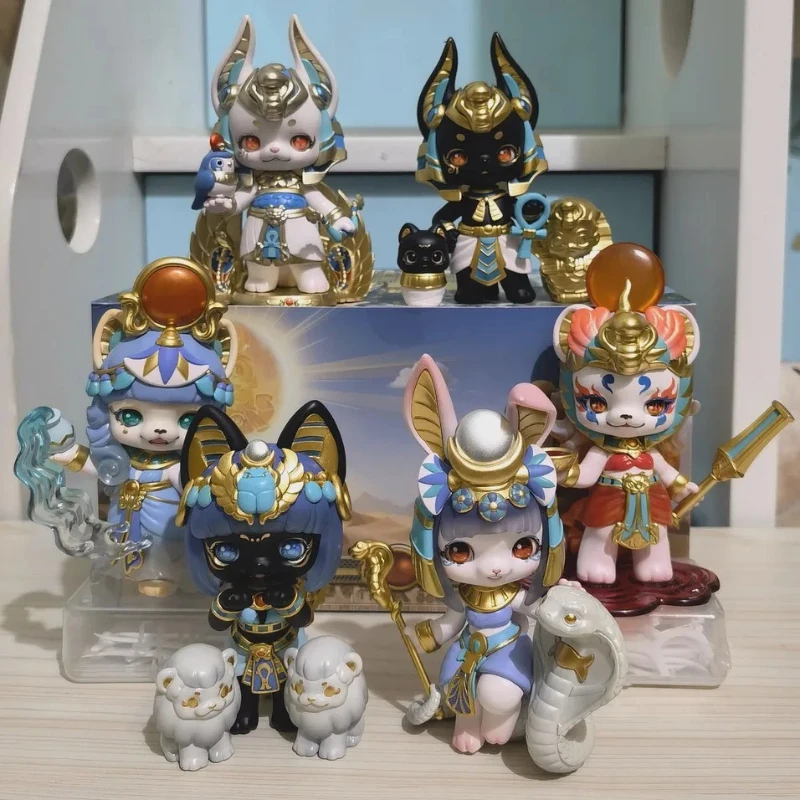 

Милый Юла, детский сад, третья волна, египетский Бог, серия фигурок, слепая коробка, игрушки, загадочная коробка, коллекционный дисплей, аниме-фигурка, декор