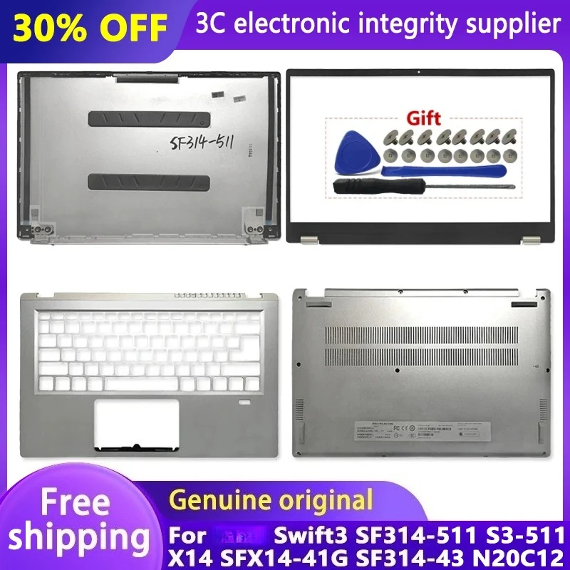 

Новый чехол для ноутбука Swift 3 SF314-511 S3-511 X14 SFX14-41G SF314-43 N20C12, задняя крышка ЖК-дисплея/передняя панель/подставка для рук/нижняя часть корпуса