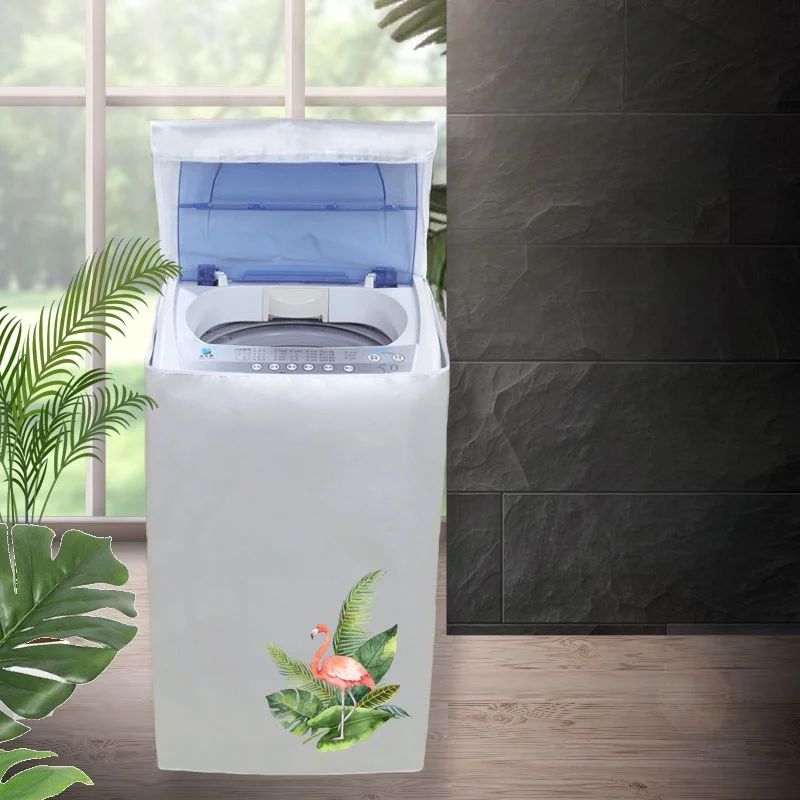 

Universal Washer Cover 56678910kg Automatic Top Load Waterproof Sun Protection Modern Simple Style Fabric Dust Proof Cover