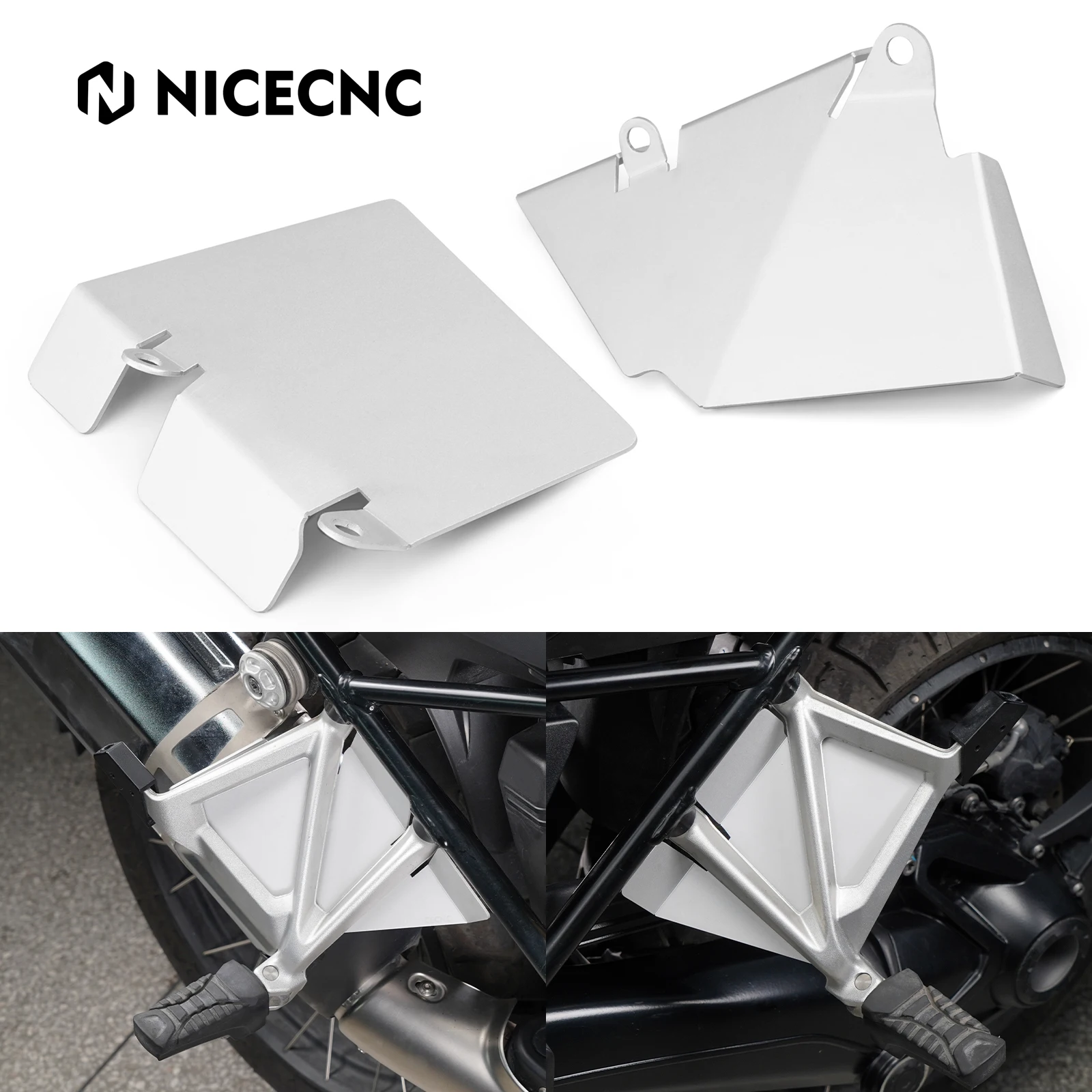 

Motorcycle Rear Passenger Seat Recess Cover Footpegs Heat Shield for BMW R1250GS/Adventure R1250 GS GSA R1250GSA 2018-2023