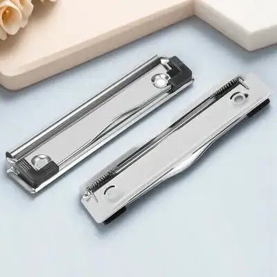 

1 Set Metal Clipboard Clip Rubber Corners File Holder For Office Classroom Mountable Document Clamps Hardboard Clips Stationery